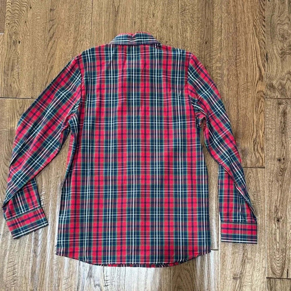 Boys Red and Black Plaid Shirt. Sz 12